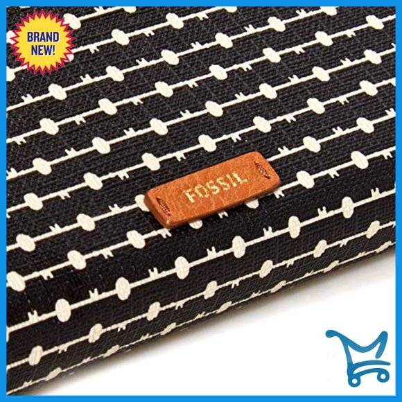 Leather RFID-Blocking Zip Clutch Wallet with Detachable Wristlet Strap